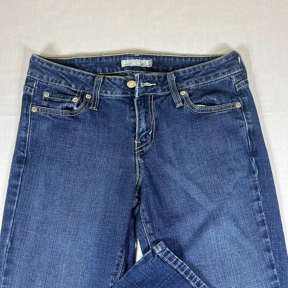 Levis 545 Low Boot Cut Jeans Womens Size 4M Blue Stretch Denim